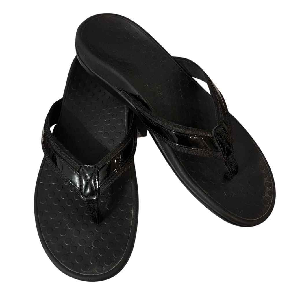 VIONIC Women’s Black TIDE II TOE Post Slip On Lightweight Slide Sandal Size 9